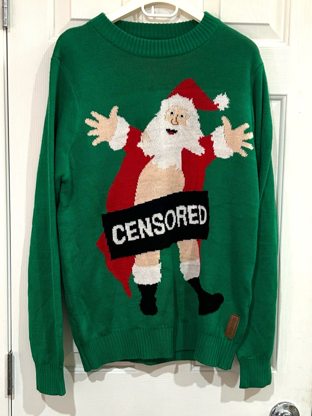Tipsy Elves Censored / Mooning Santa Ugly Christmas Sweater Size Medium